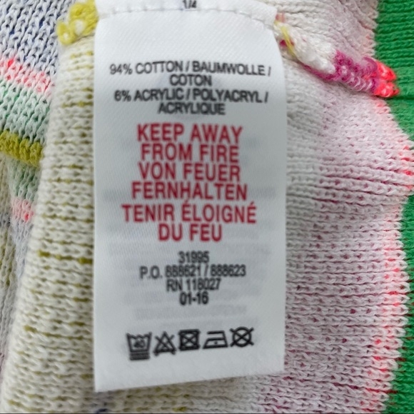 Mini Boden Multi Color Stripe Knit Sweater Dress Peter Pan Collar Size 2-3Y - Picture 11 of 11